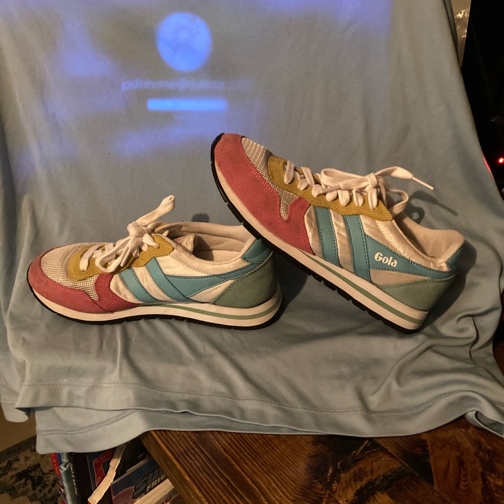 Gola Pink and Blue Retro Sneakers